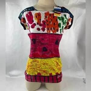 Desigual TS_Ninas Multicolor Top Sz M